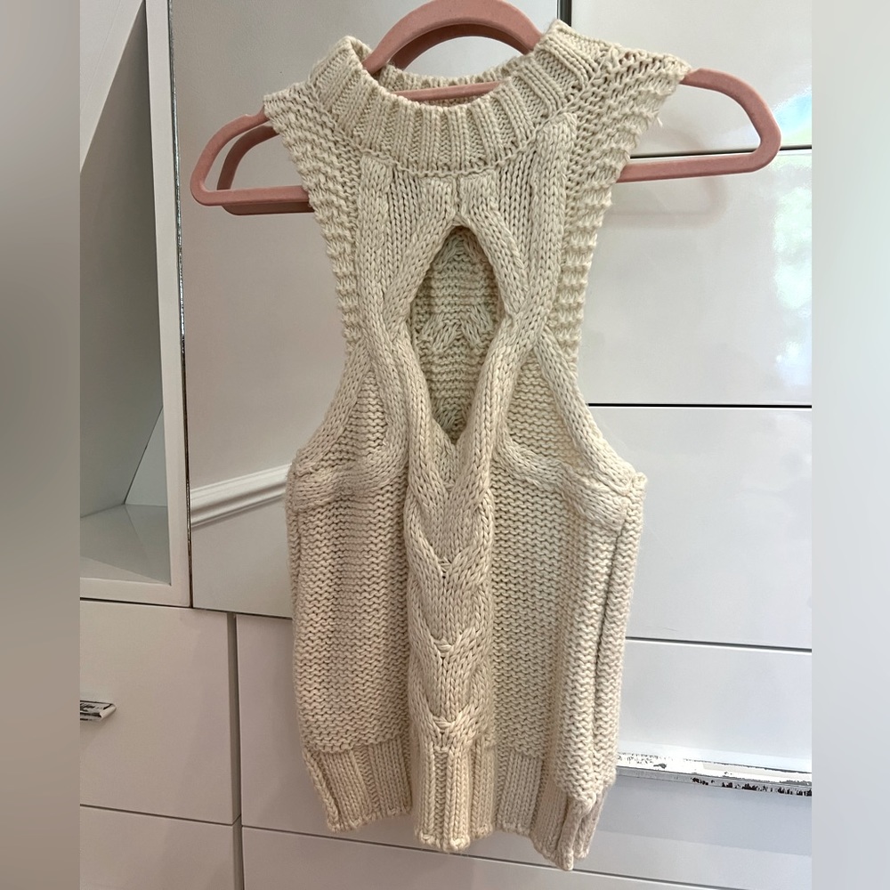 For Love and Lemons sleeveless sweater with cutout